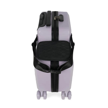 Sparkle unicorn suitcase with adjustable handle — side profile view