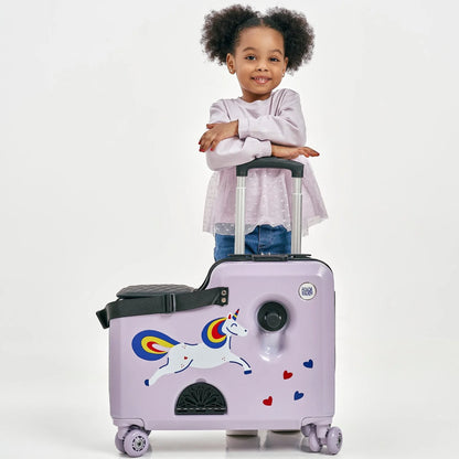 Sparkle unicorn kids suitcase dimensions 51x22x43cm — airline carry-on size