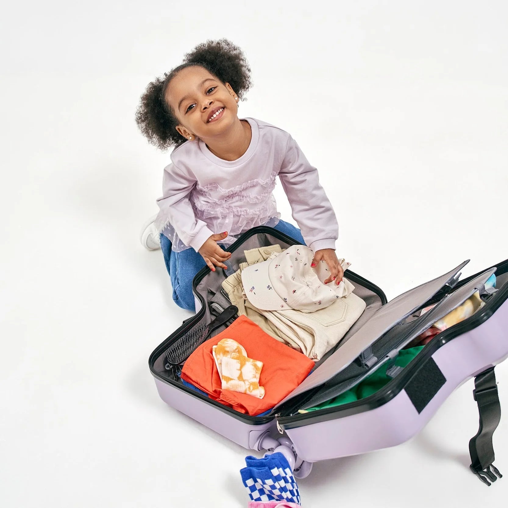 RollyRider Sparkle unicorn suitcase on white background — AED 499